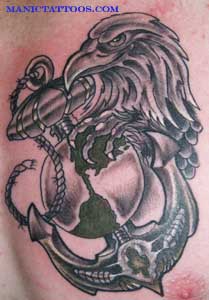 Eagle Globe Anchor Tattoos American Patriotic Tattoo Design