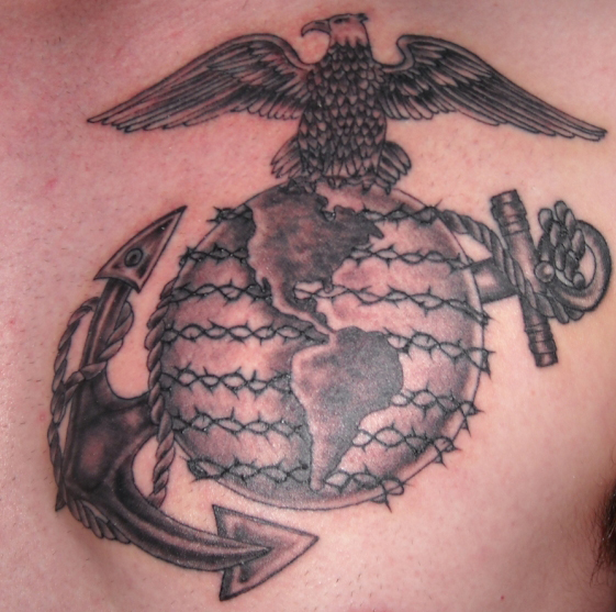 Eagle Globe And Anchor Tattoo By Xero00