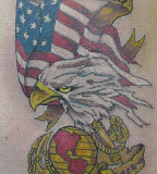 Colorful Marine Corps Eagle Globe And Anchor Military Corps Tattoo
