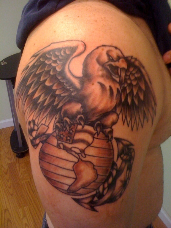 Eagle Globe Anchor Tattoo Ideas
