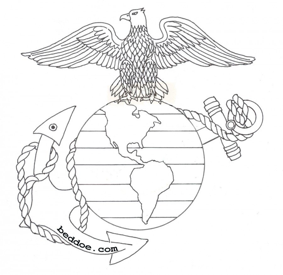 USMC Tattoo Eagle Globe And Anchor Tattoo Sketch
