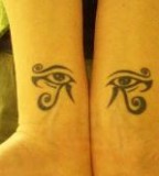 Horus Eye Tattoo Design on Hands