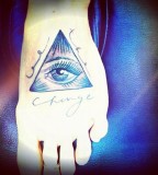 Eye Tattoologist Design on Foot