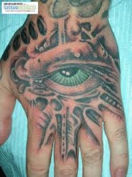 Eye Tattoos Designs on Hand