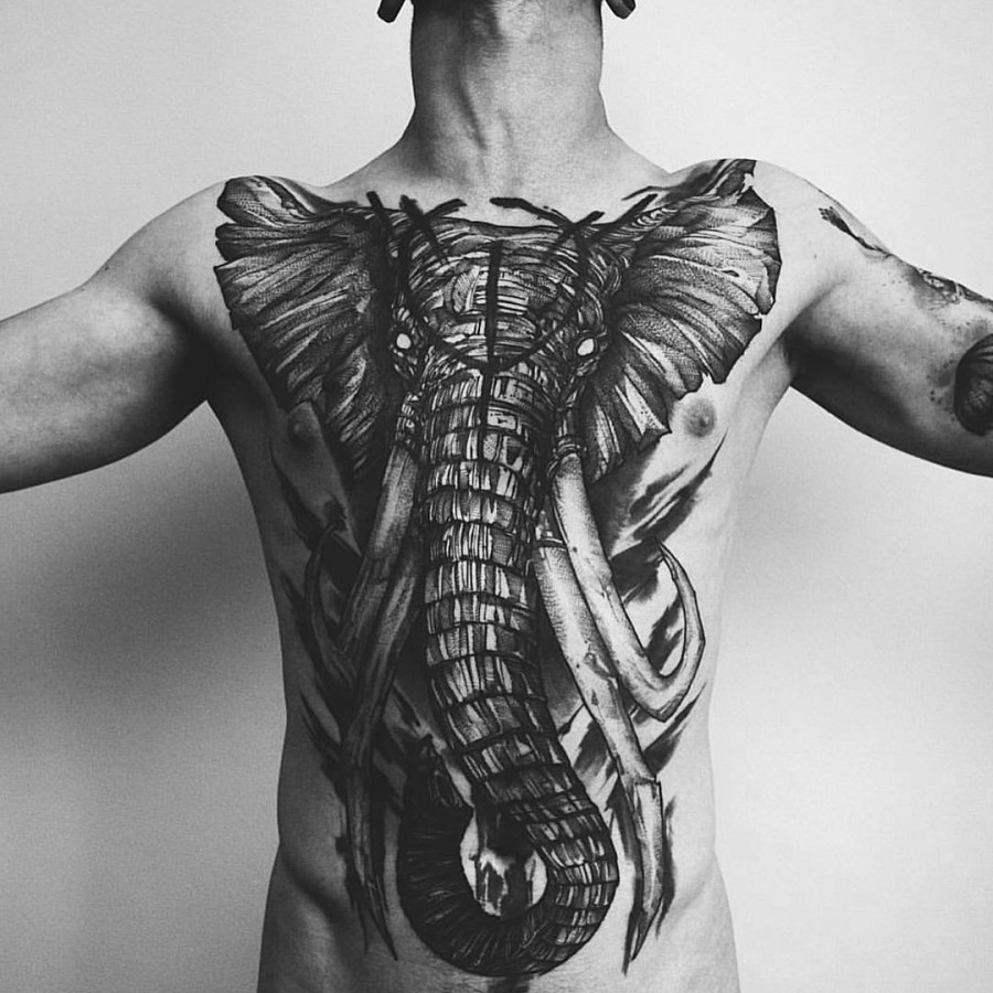 elephant-chest-tattoo-by-fredao-oliveira