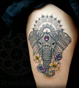 elephant tribal tattoo