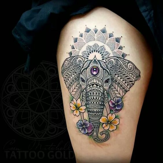 elephant tribal tattoo