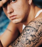 Gorgeous Design of Eminem's Left Arm Tattoos