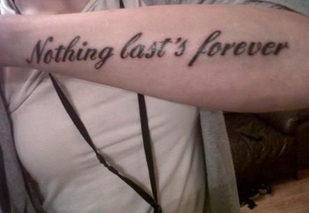 except for this tattoo