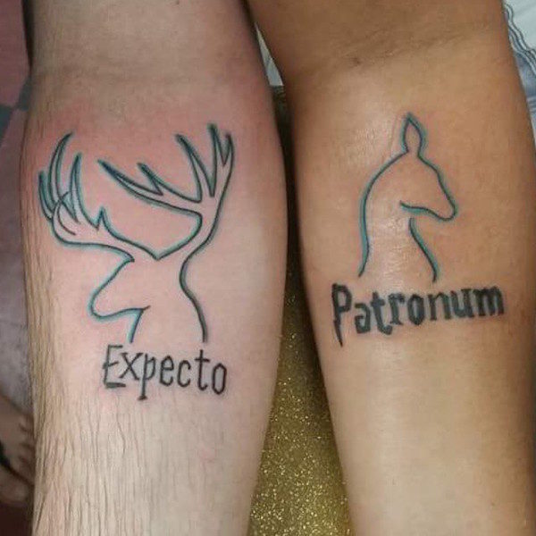 expecto patronum couples tattoos