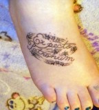 Flying Stars Expecto Patronum Spell Tattoo Design on Leg for Women