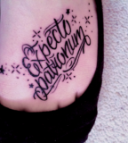 Beautiful Magically Sparkling Harry Potter Spell Expecto Patronum Tattoo for Girls