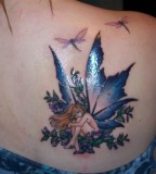 Cute Fairy Girls Tattoo Meaning and Design on Right Shoulder