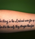 Unique Forearm Tattoos - Faith Quotes Tattoo