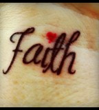 Simply and Short Tattoo - Faith Quotes Tattoo