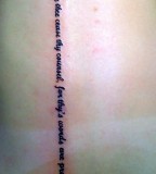 Famous Vertical Latin Quotes Tattoo
