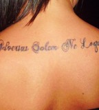 Inspiring Latin Phrase Tattoos On The Upper Back