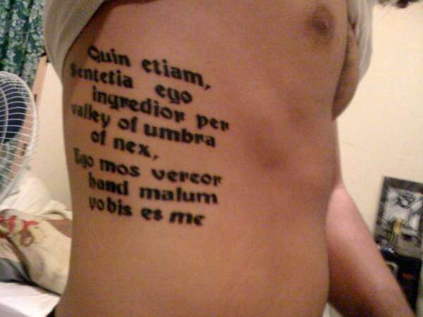 Motivating Latin Quotes Tattoos On The Ribs