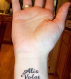 On Wrist Latin Words Phrases Tattoo Ideas
