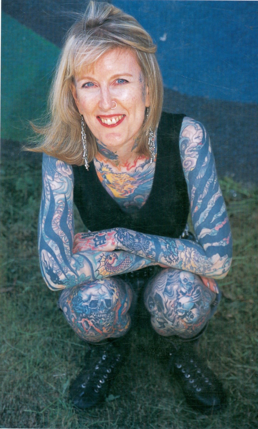 Fat Girl Krystyne Kolorful with Beautiful All Body Tattoos