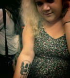 Cute Fat Girl with Skull Tattoos