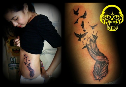 Inspirational Feather And Bird Tattoo Wallpaper