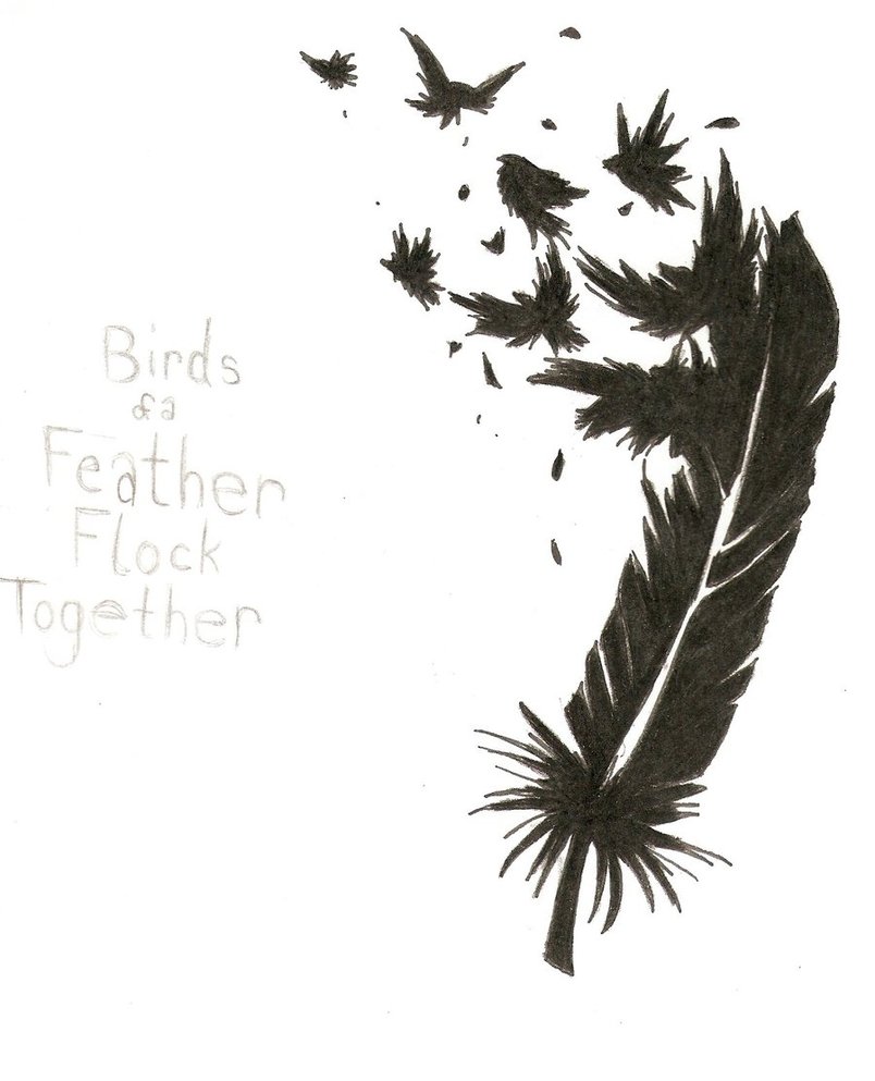 Inspirational Feather Bird Tattoo Style