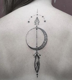 feather, arrow, moon