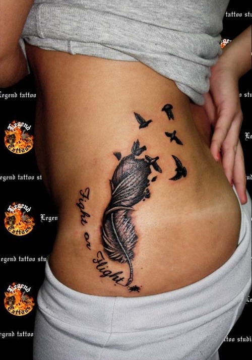 Amazing Ribs Feather into Birds with Inspirational Quote ...