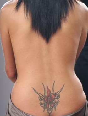 Lower Back Tribal Flower Tattoos for Women – Flower Tattoos