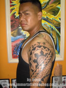 Immortal Filipino Tribal Shoulder Tattoo for Cool Men