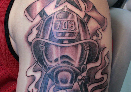 Mask Firefighter Tattoos Design Pictures