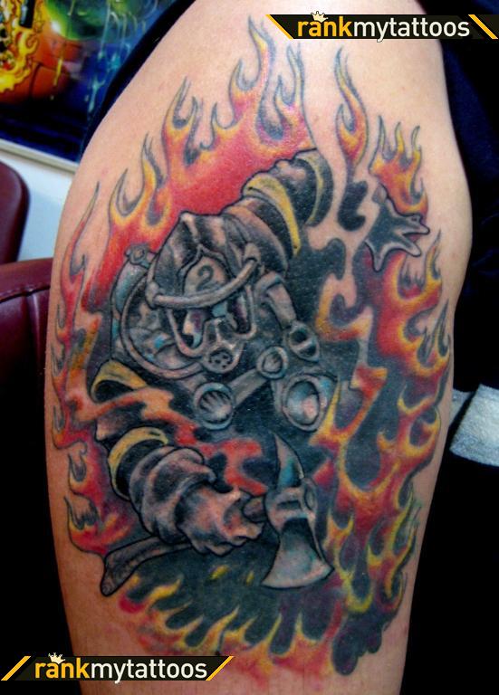 female firefighter tattoo designs