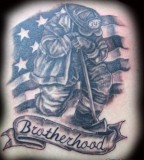 Amazing Design Firefighter Tattoo Brotherhood