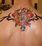 Tribal Tattoo and Firefighter Tattoos Design 