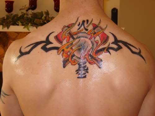 Tribal Tattoo and Firefighter Tattoos Design
