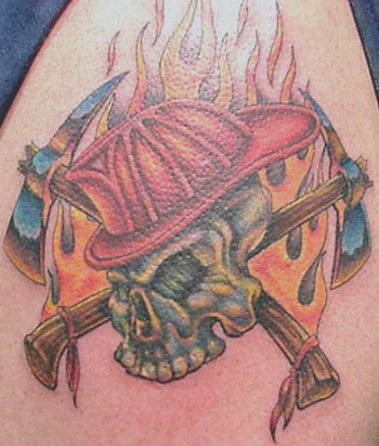 Skull Firefightertattoo Pictures Tattoo Images