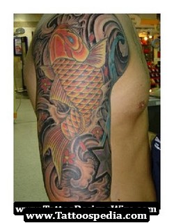 Koi Fish Tattoo Full in the Arm for Man