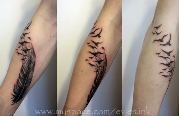 Mindblowing Bird  Arm Tattoos