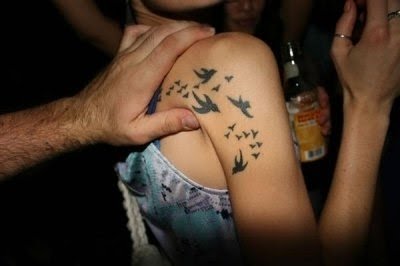 Astounding Bird Silhouette Tattoo Designs