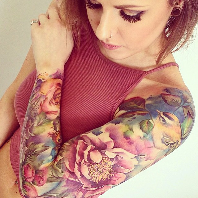 floral-sleeve-tattoo-by-liannemoule