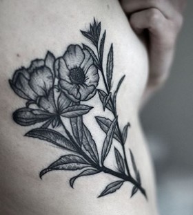 flower tattoo by Kamil Czapiga