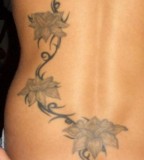 Sexy Back Flower Tattoo Design