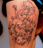 Lotus Flower Tattoos Designs on Lower Back