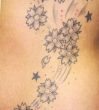 Stars And Flowers Tattoos Photo