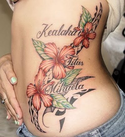 Popular Beautiful Hawaiian Flower Tattoos