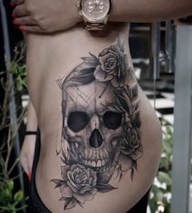 flowery-skull-tattoo-by-andrefelipetattoos