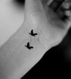 Charming Photo Of Flying Bird Silhouette Tattoo Inspiration