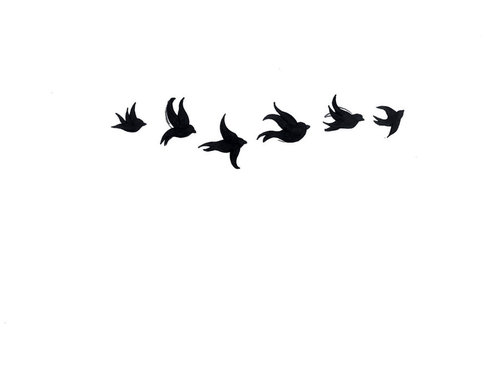 Appealing Flying Bird Silhouette Tattoo Ideas