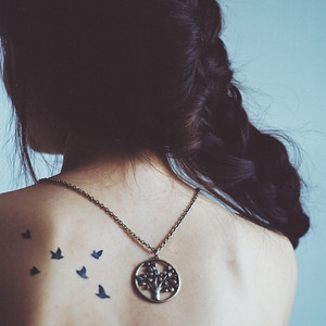 Splendid Inspiration Of Flying Bird Silhouette Tattoo